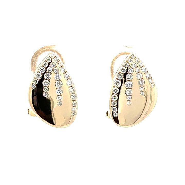 Flat Pear-Shaped Earrings