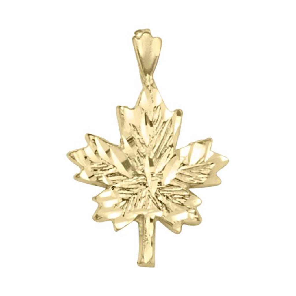 Yellow Gold Maple Leaf Pendant/Charm