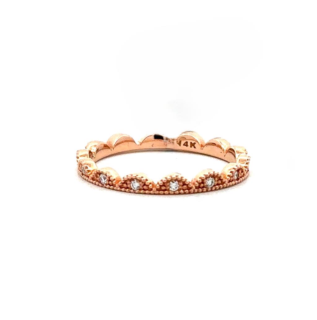 Rose Gold and Diamond Stackable Ring