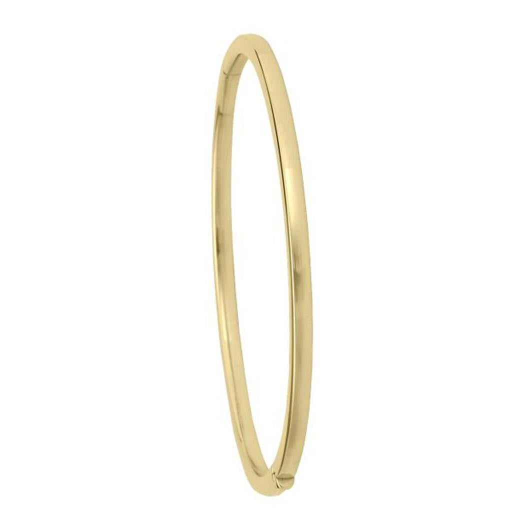 14K Gold Square Tube Bangle