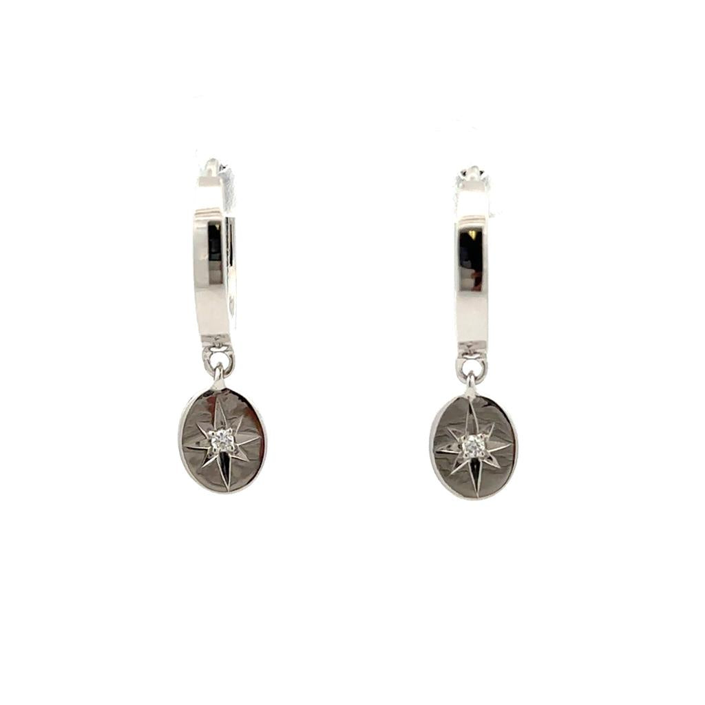 Maple Leaf Diamonds Drop Earrings