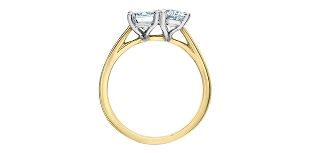 "Toi et Moi" Lab Grown Diamond Engagement Ring