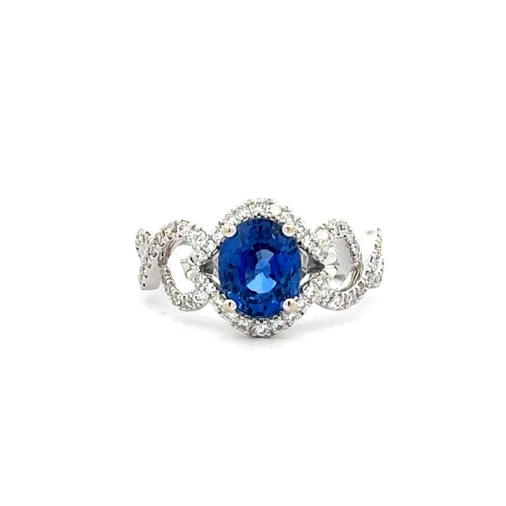 Oval Sapphire & Diamond Ring