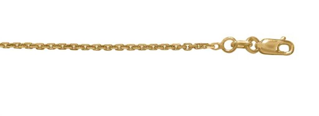 Yellow Gold Oval Cable Chain - 16 Inches