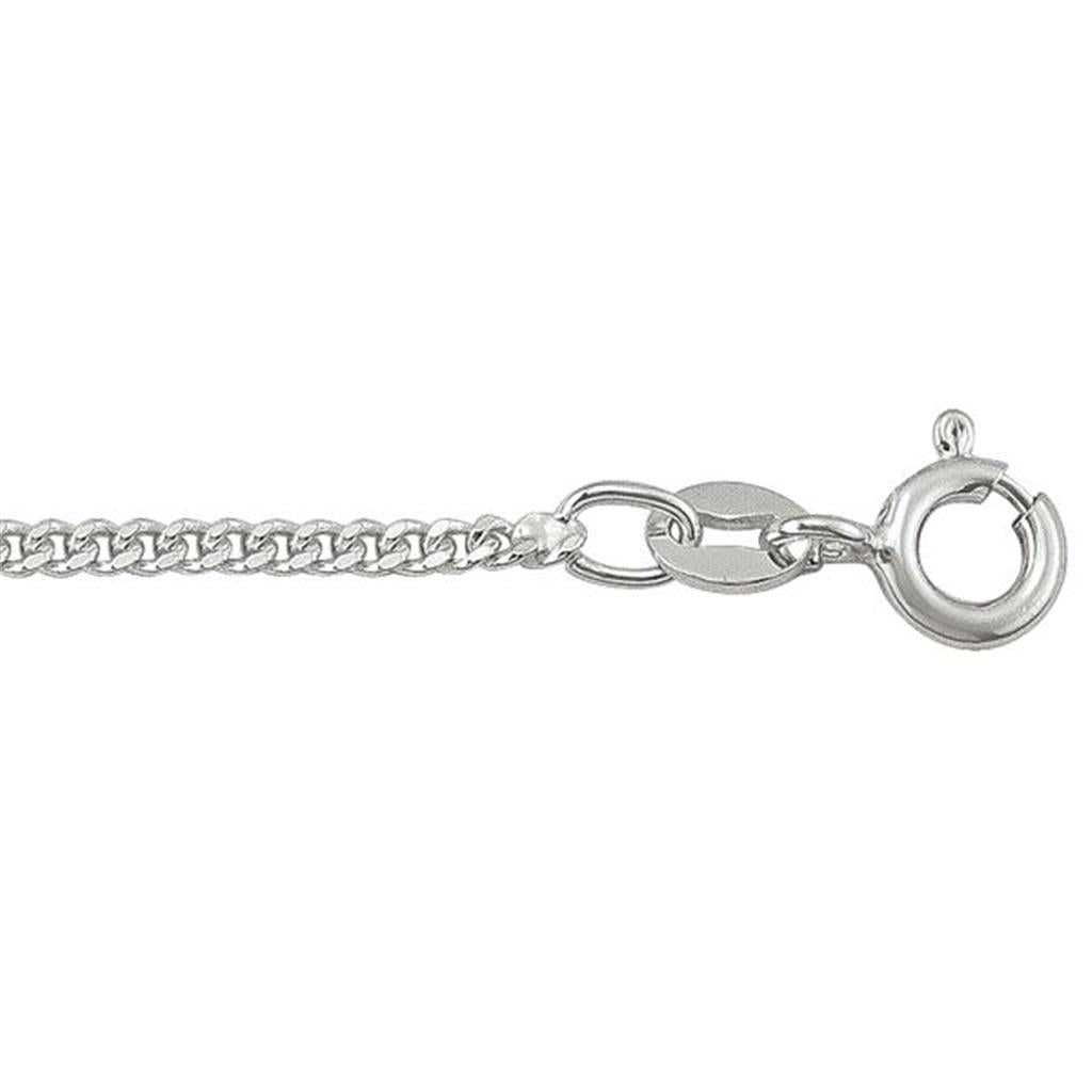 Solid Silver Curb Chain - 20 Inches