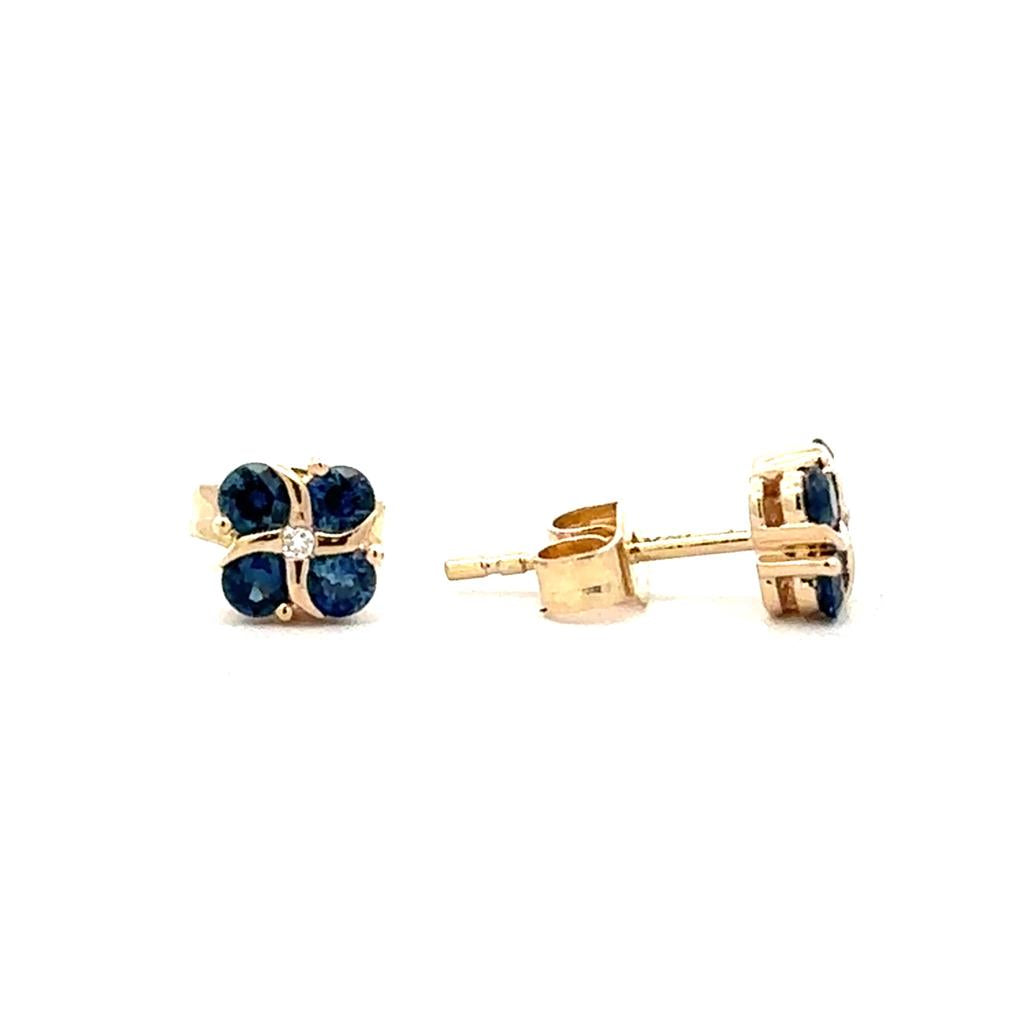 Sapphire & Diamond Studs