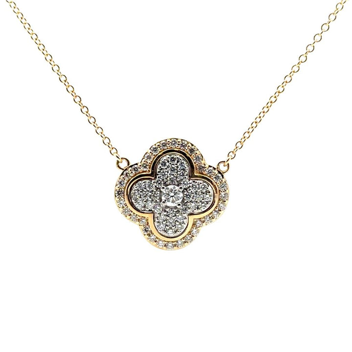 Clover-Shaped Diamond Pendant
