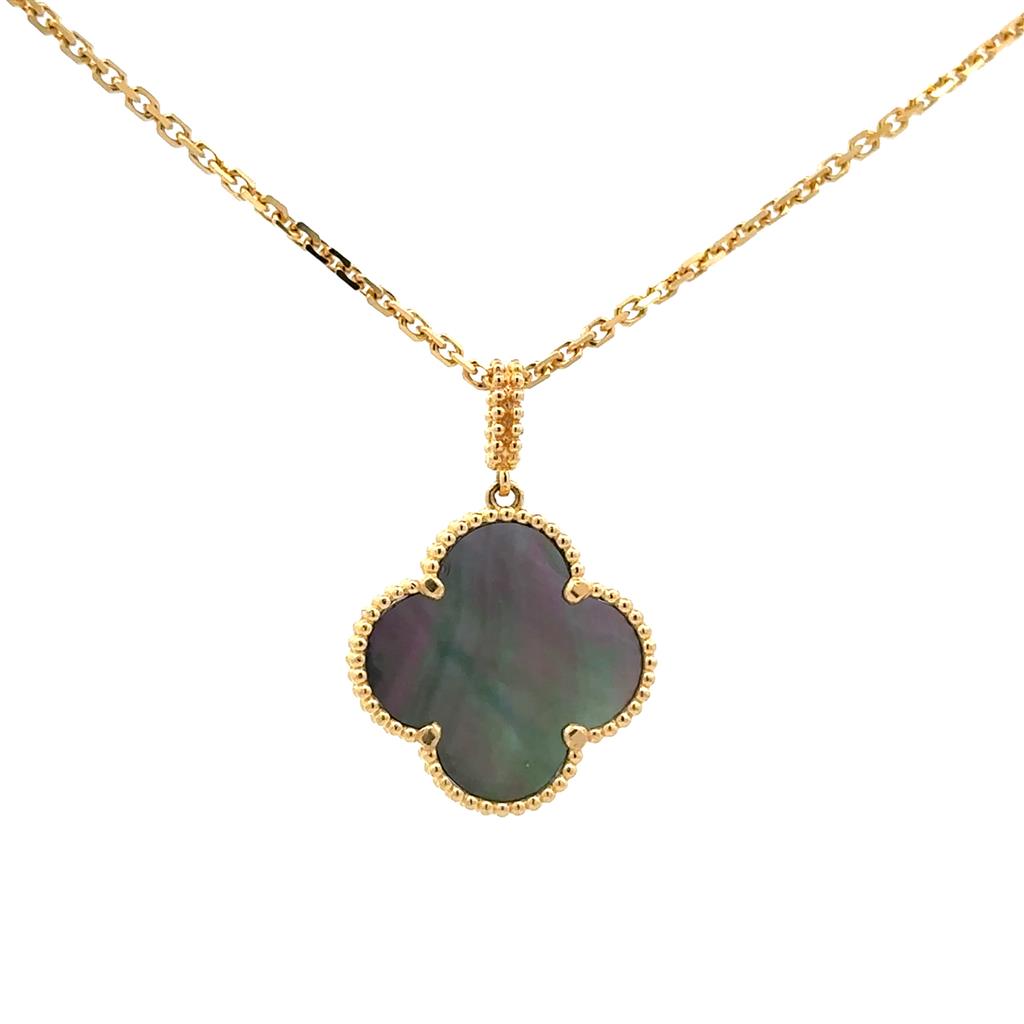 Yellow Gold and Mother of Pearl Pendant