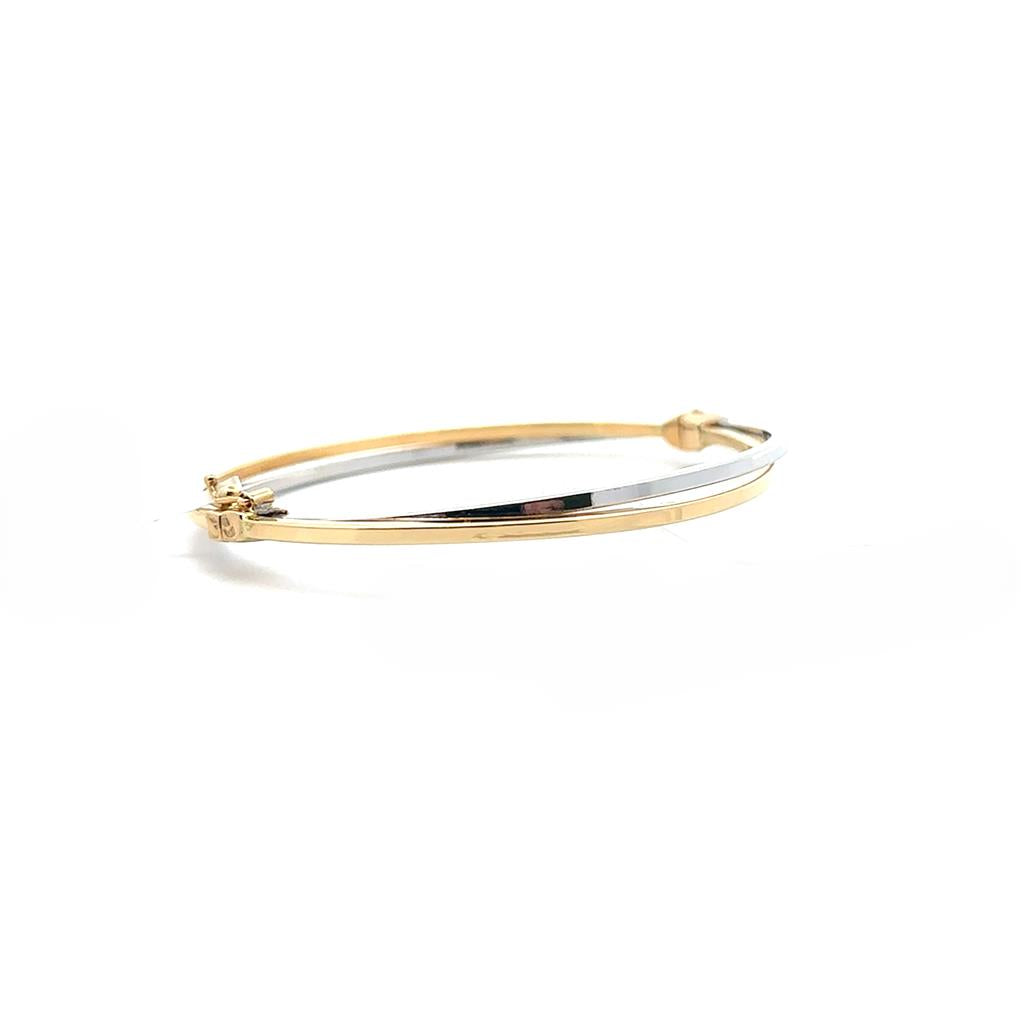 18K Yellow & White Gold Bangle