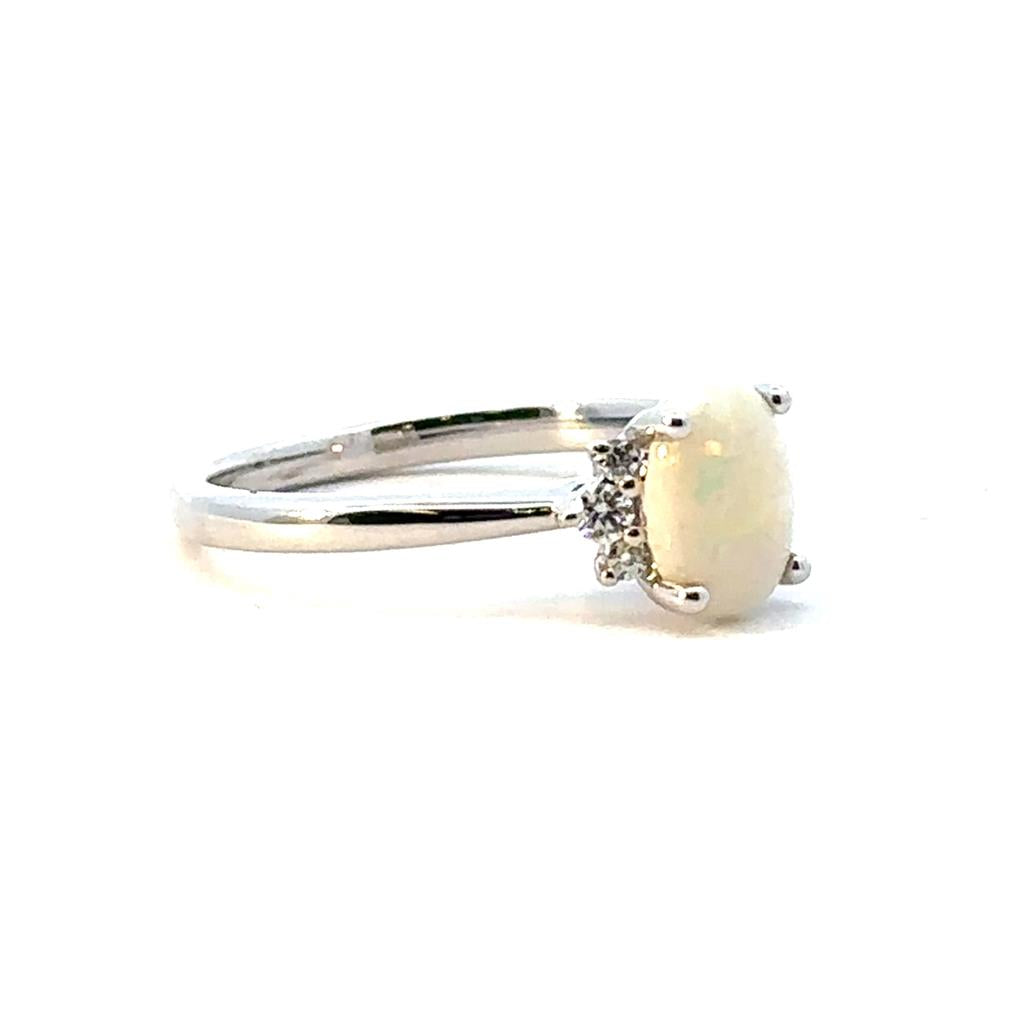 Opal & Diamond Ring