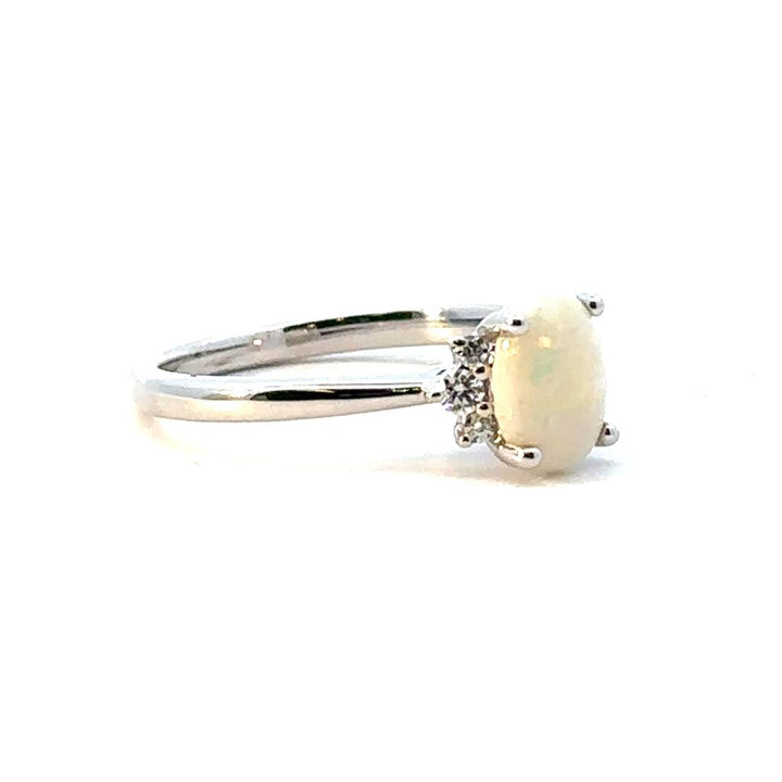 Opal & Diamond Ring