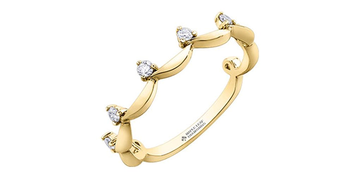 Yellow Gold and Canadian Diamond Stackable Ring