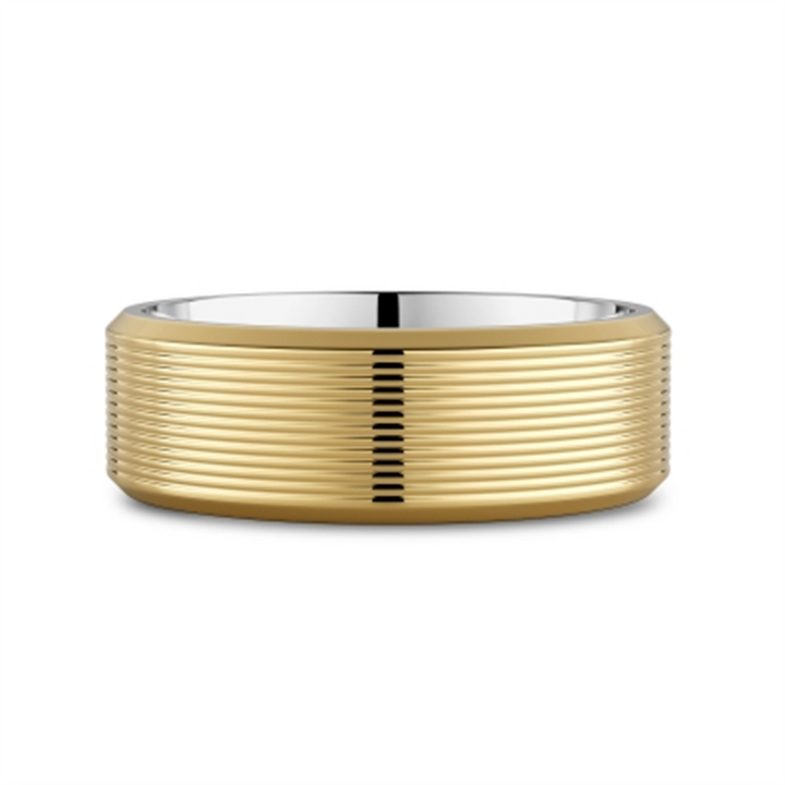 Ridged Gold & Silver Band