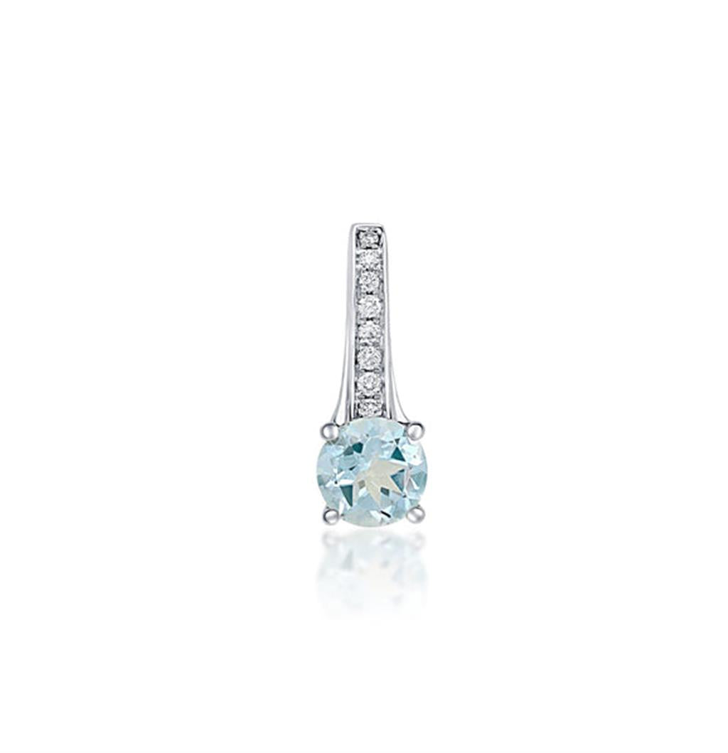 White Gold Aquamarine Pendant