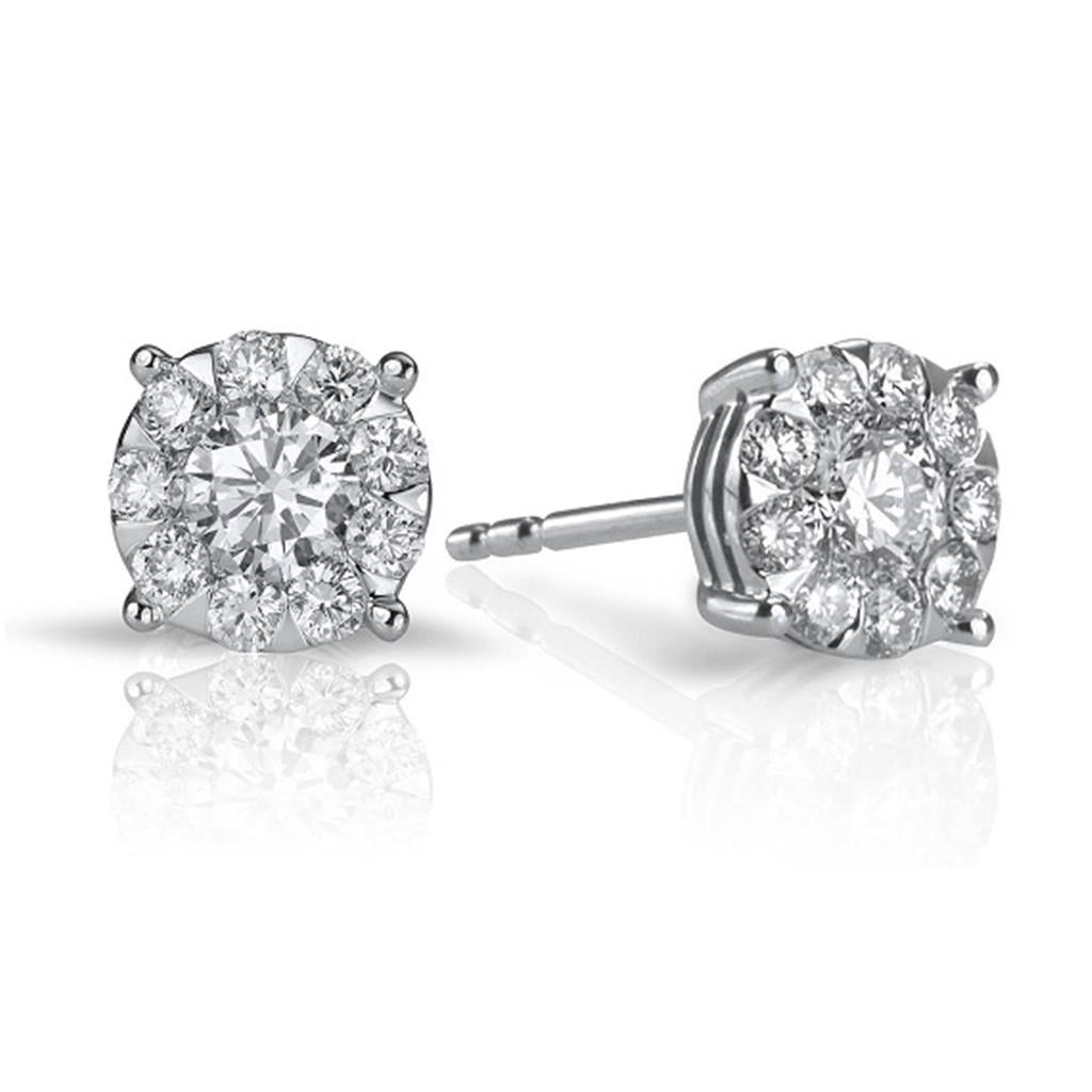 Diamond Cluster Earrings