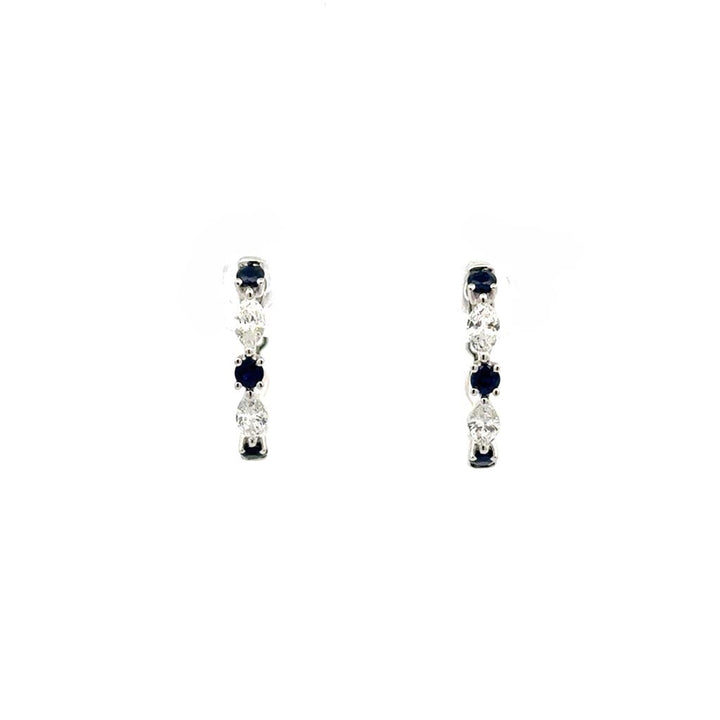 Sapphire & Diamond Huggies