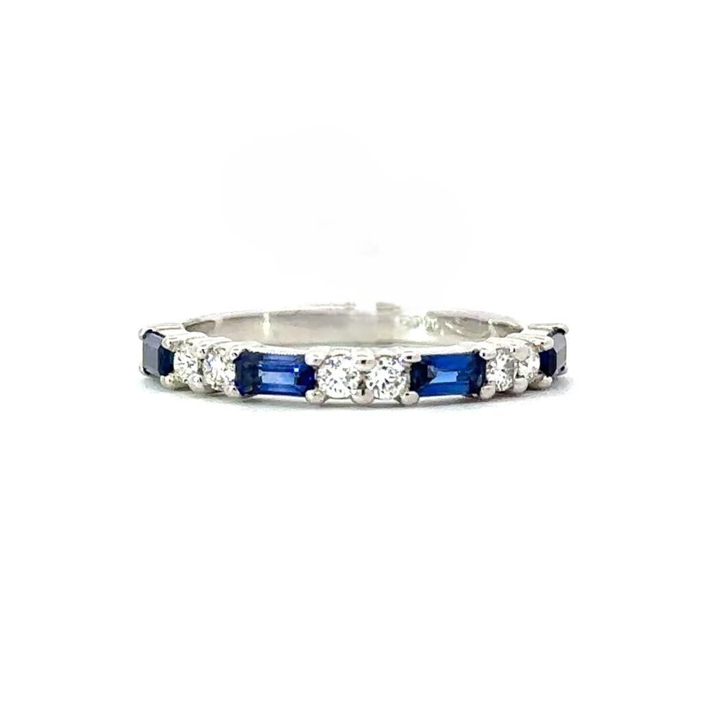 Sapphire and Diamond Ring/Anniversary Band