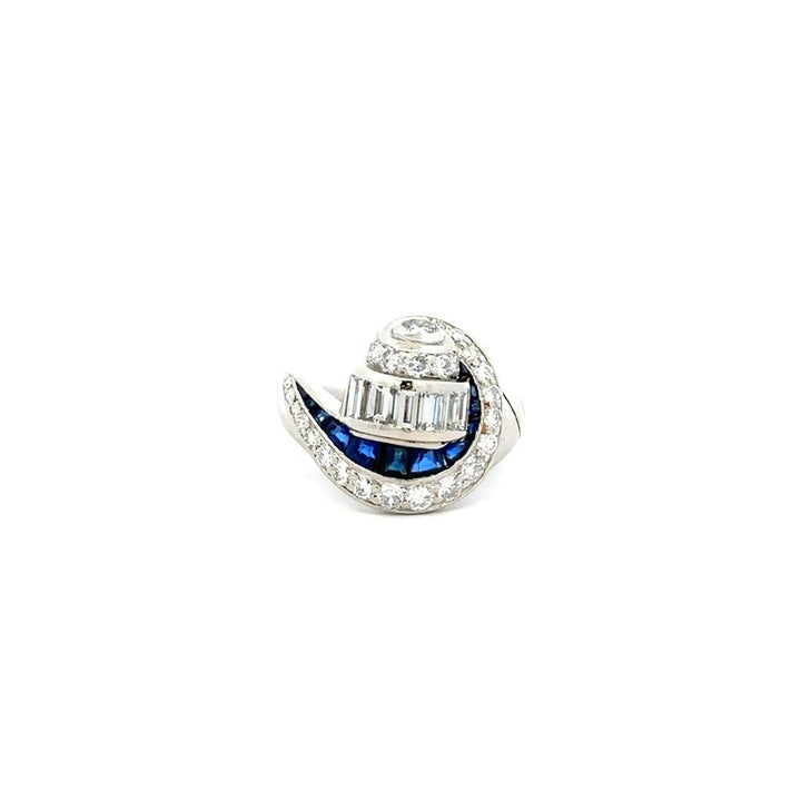 Platinum, Diamond & Sapphire Ring
