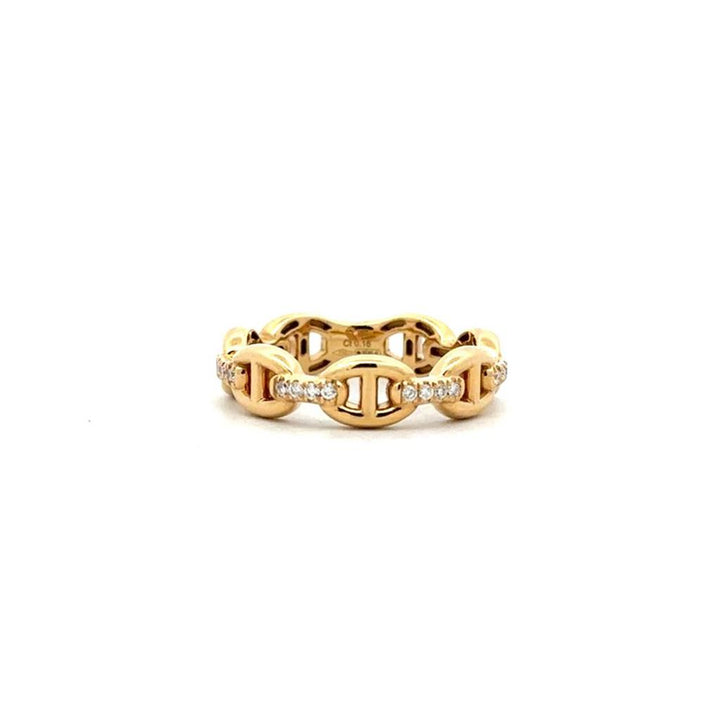 18K Anchor Link Ring