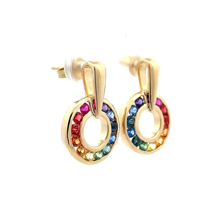 Rainbow Sapphire Earrings