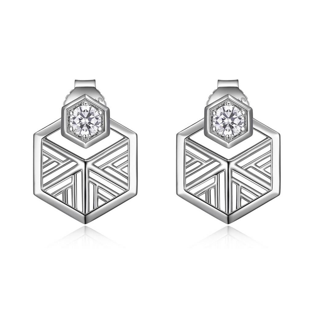 Silver and CZ Earrings