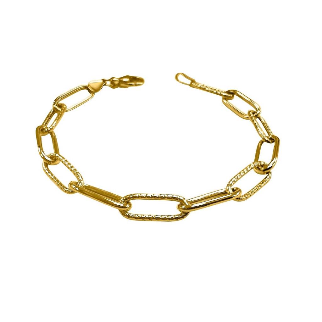10K Gold Paperclip Link Bracelet