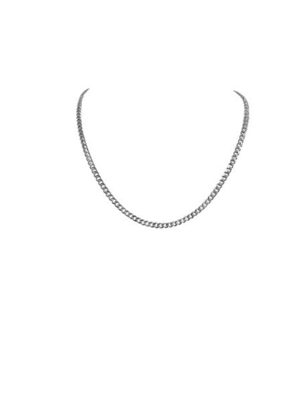 Solid White Gold Chain - 20 Inches