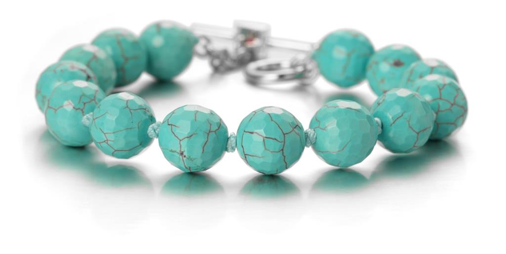 Bead Bracelet with Silver Clasp
