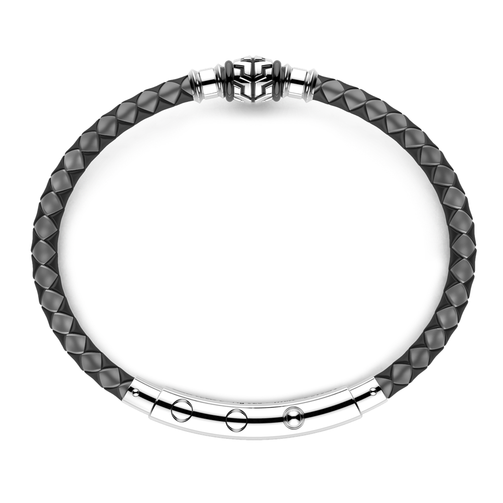 Two-Tone Grey Silicone Bracelet