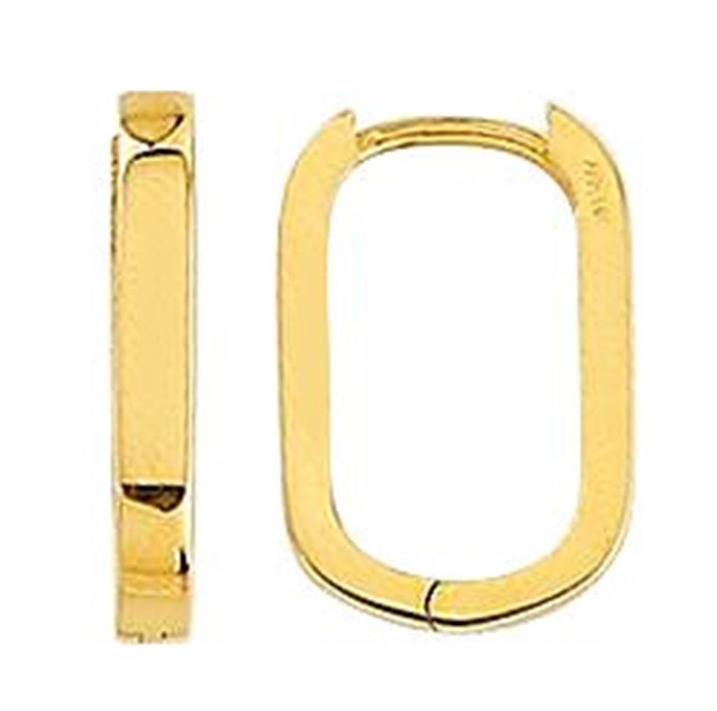 Yellow Gold Rectangular Huggies