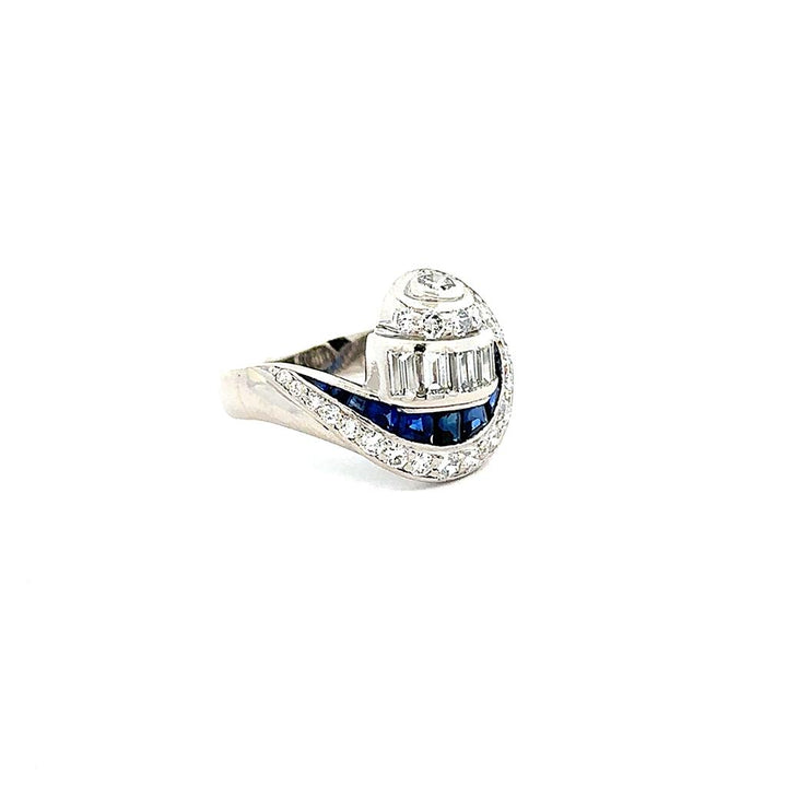 Platinum, Diamond & Sapphire Ring