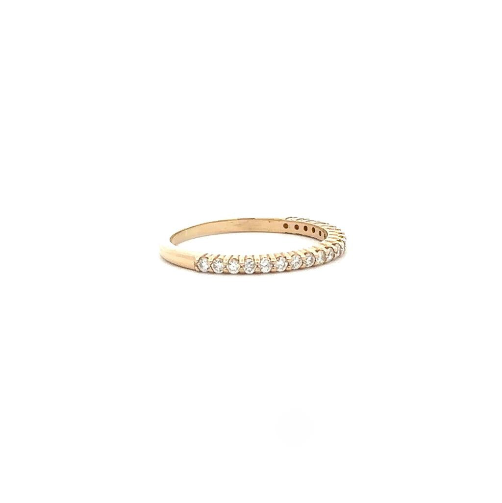 Yellow Gold and Diamond Band