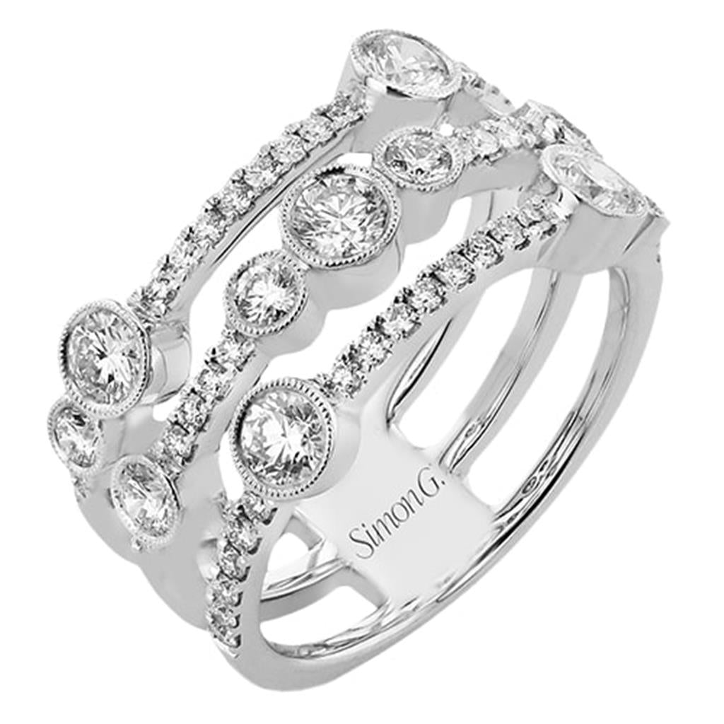 Simon G. White Gold and Diamond Ring