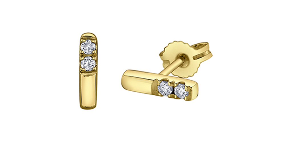 Canadian Gold & Diamond Earrings