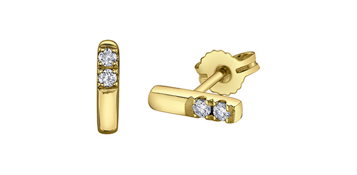 Canadian Gold & Diamond Earrings