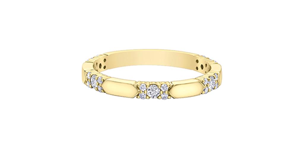 Gold & Diamond Stacking Ring