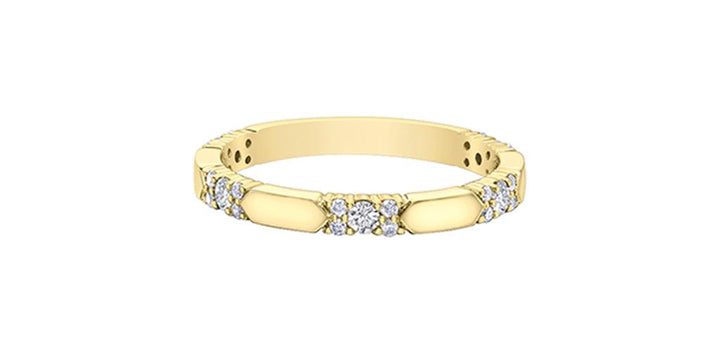 Gold & Diamond Stacking Ring
