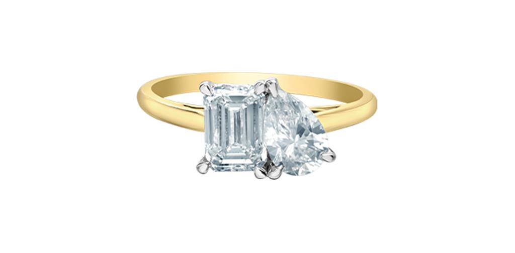 "Toi et Moi" Lab Grown Diamond Engagement Ring