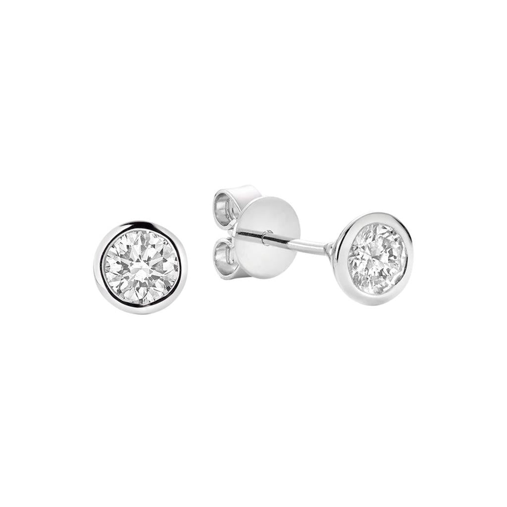 White Gold Diamond Studs - Total Weight 0.61ct