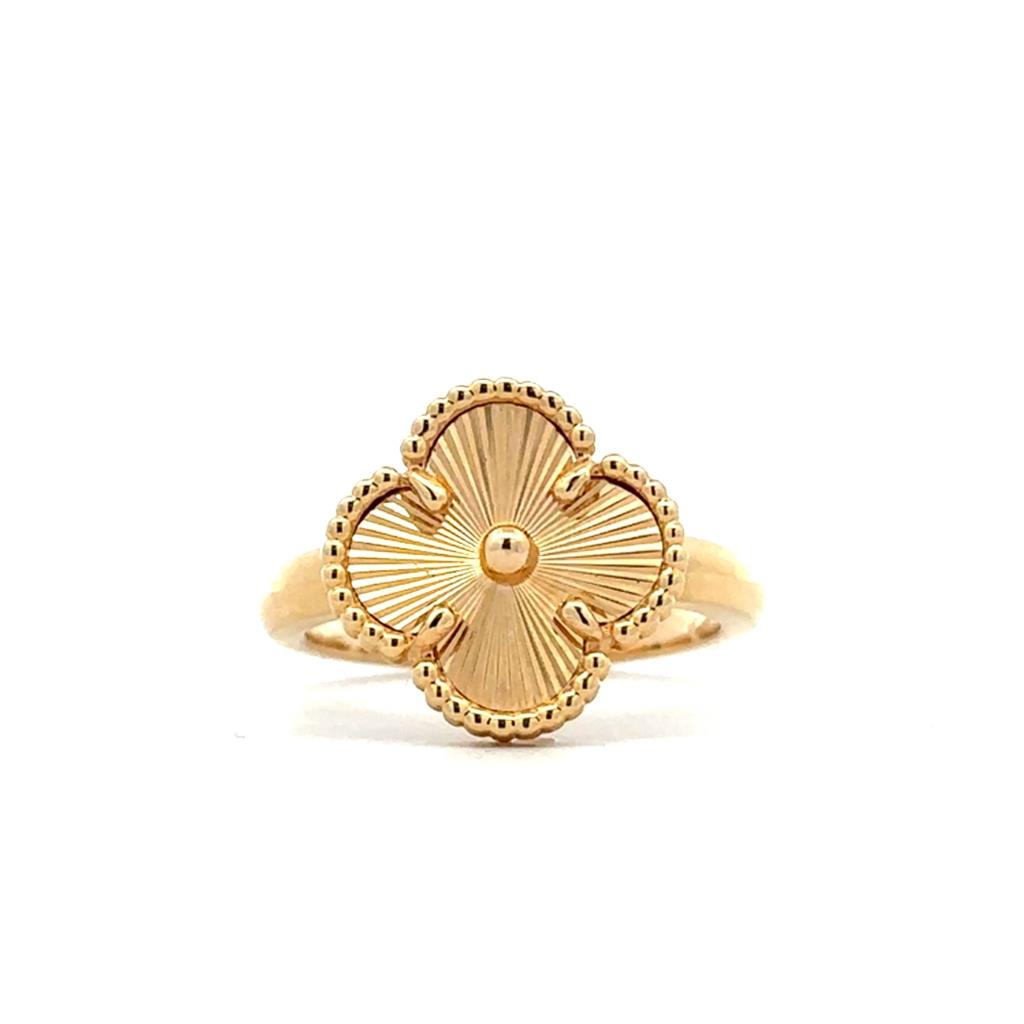 Yellow Gold Clover Ring