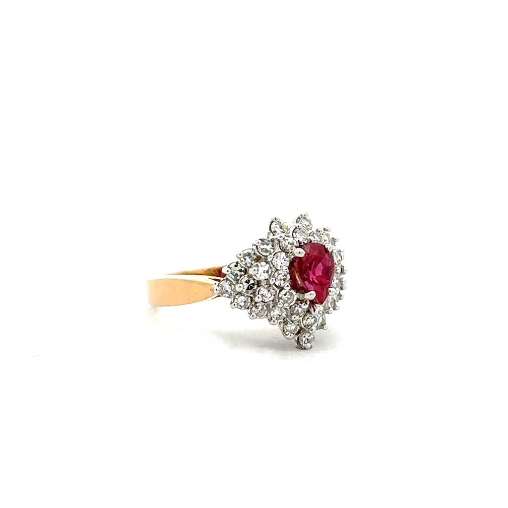 Yellow Gold, Ruby and Diamond Ring - Previously Loved