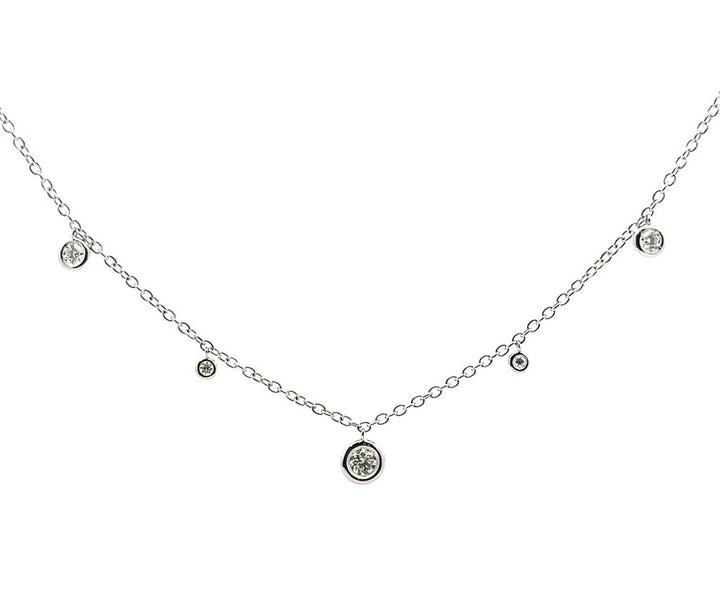 Diamond Dangle Necklace - 18K