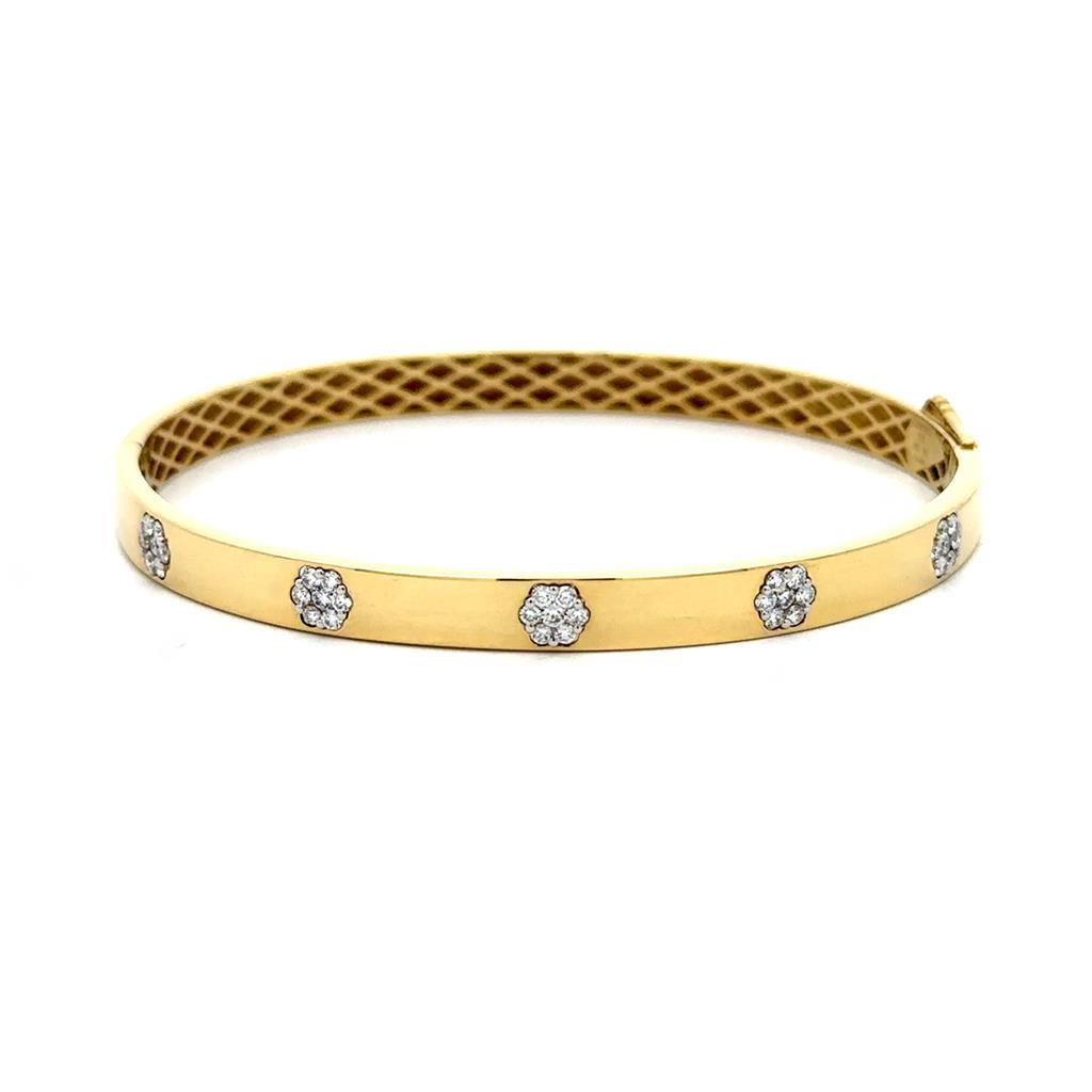 Yellow Gold and Diamond Bangle by Simon G.