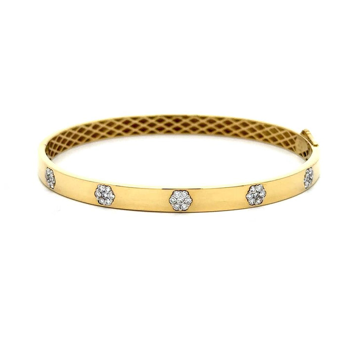 Yellow Gold and Diamond Bangle by Simon G.