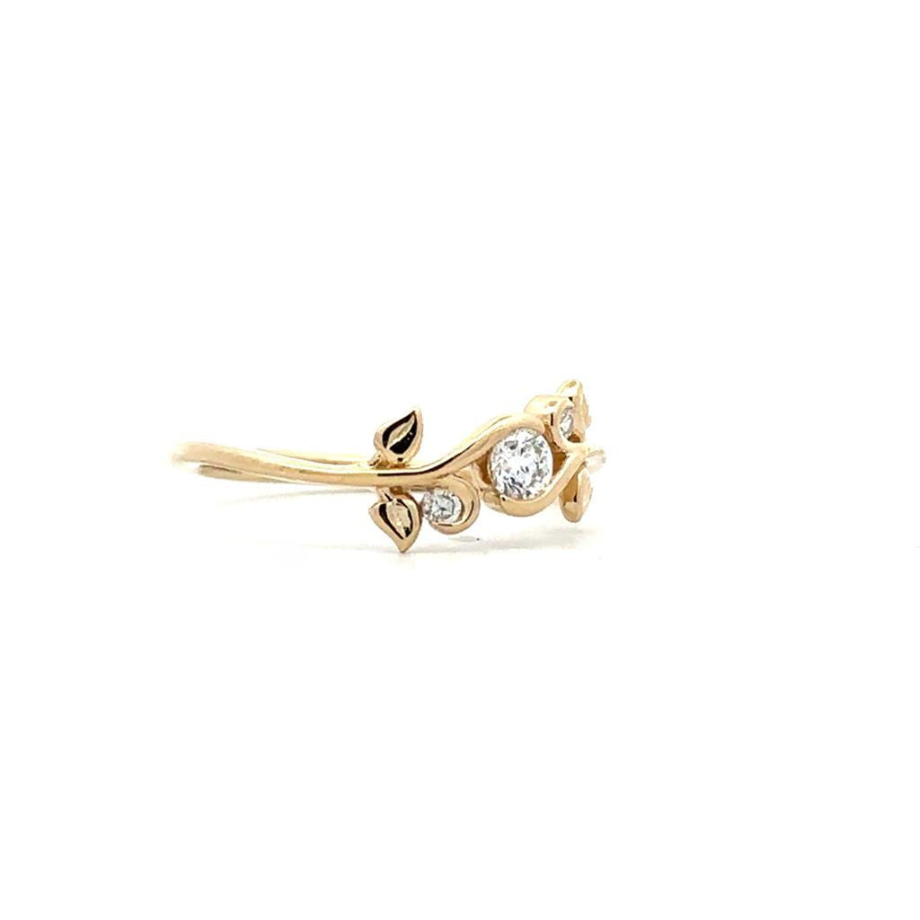 Canadian Diamond Leaf Ring