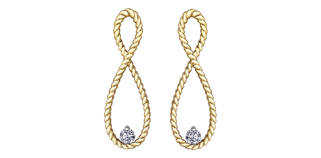 Canadian Diamond & Gold Earrings