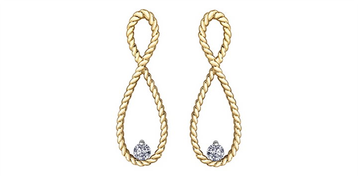 Canadian Diamond & Gold Earrings