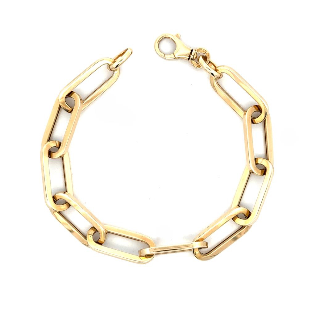 14K Gold Large Link Bracelet