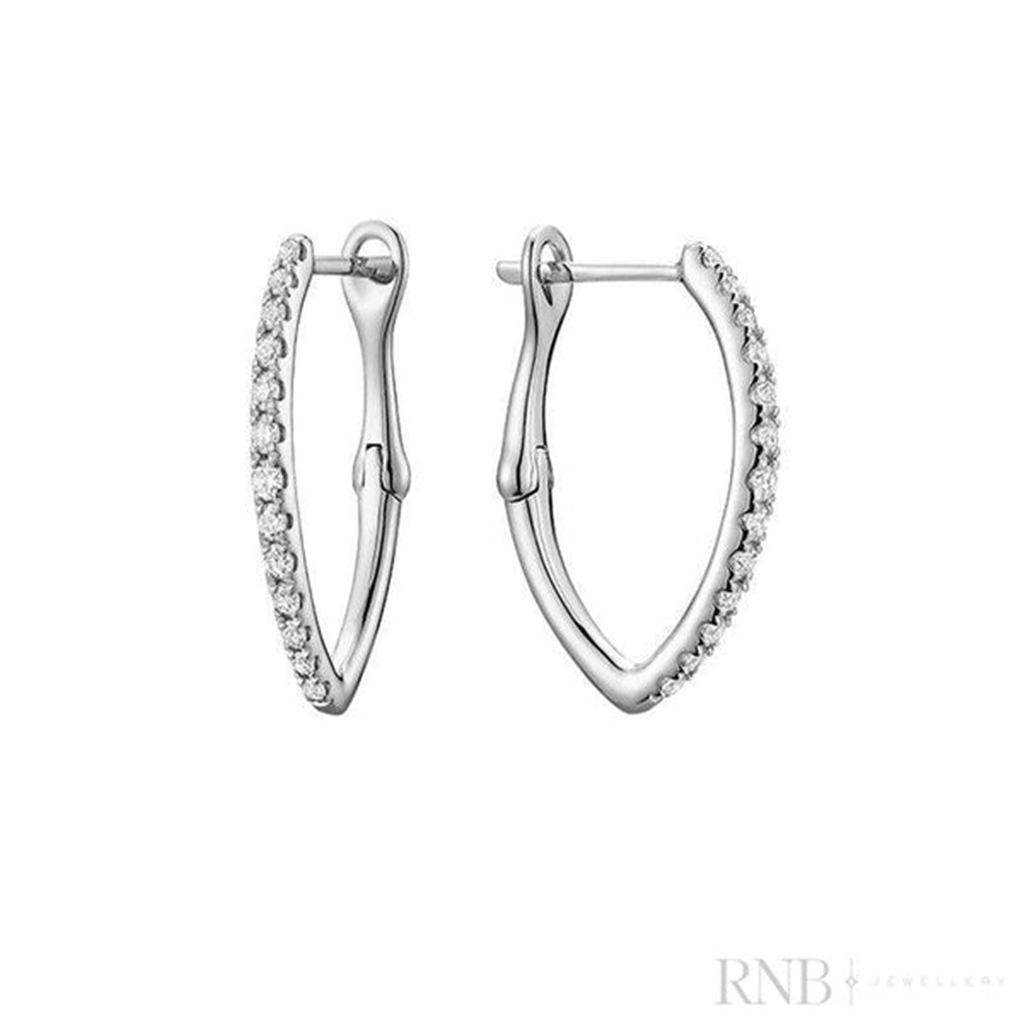V-Shaped Diamond Hoops
