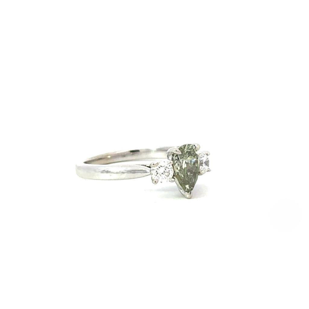 Fancy Green Lab Grown Diamond Ring
